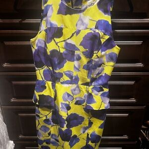 Floral Yellow and Purple Dress